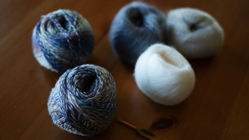 お花モチーフかぎ針編みストール